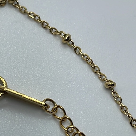 Gold Tone Moon 🌙 Black Enamel Pendant Necklace - Picture 7 of 9